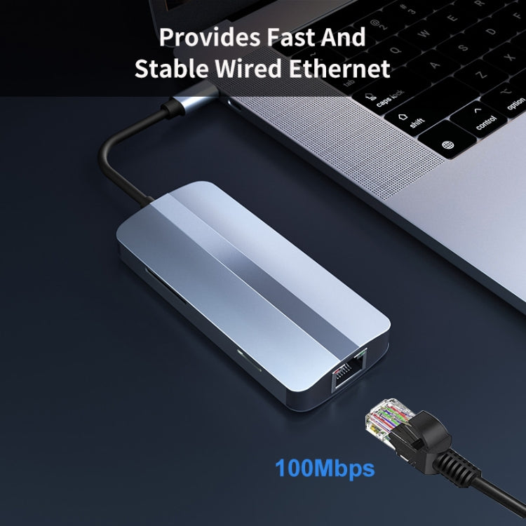 JUNSUNMAY 7 in 1 Multifunctional USB-C Hub Docking Station Adapter -, JSM-HUB017