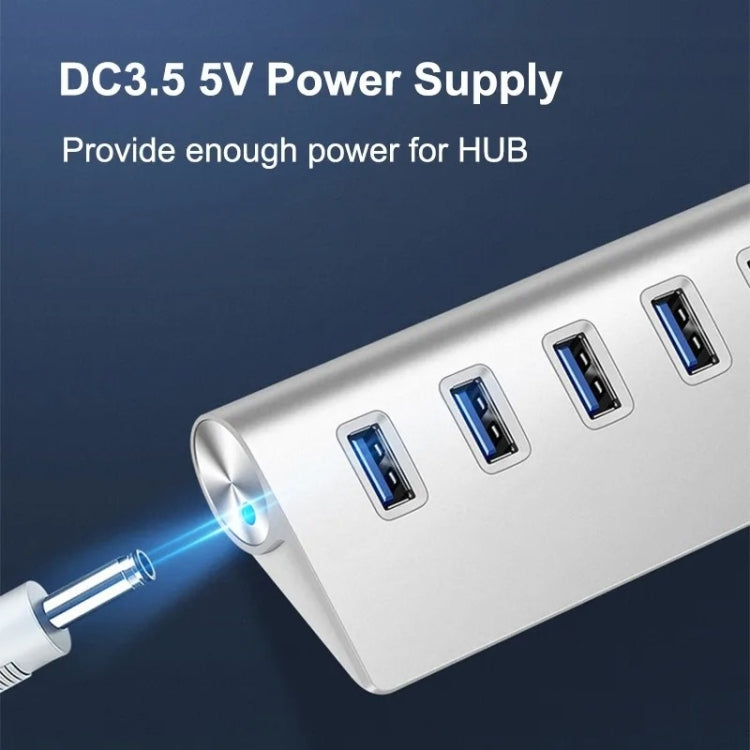 7301 7 Port USB 3.0 HUB 5Gbps High Speed Power Adapter, 7 Ports 5Gbps