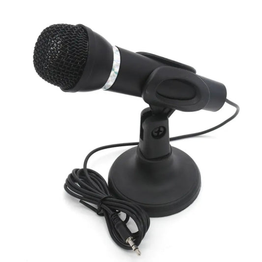 K-307 3.5mm Home Stereo MIC Computer Desktop Chatting Gaming Microphone with Stand, K-307