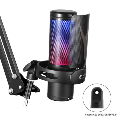 Yanmai GM7 USB Gaming Laptop Microphone with RGB Light, GM7