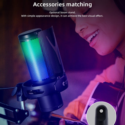 Yanmai GM7 USB Gaming Laptop Microphone with RGB Light, GM7