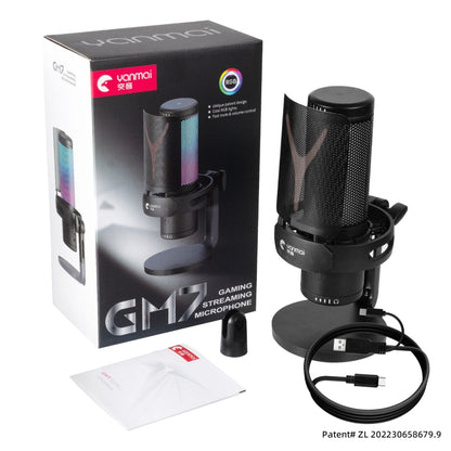 Yanmai GM7 USB Gaming Laptop Microphone with RGB Light, GM7
