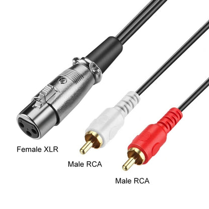 JUNSUNMAY 2 RCA Male to XLR Female Stereo Audio Cable, 0.15m, 1.5m, 3m