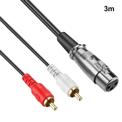 JUNSUNMAY 2 RCA Male to XLR Female Stereo Audio Cable, 0.15m, 1.5m, 3m