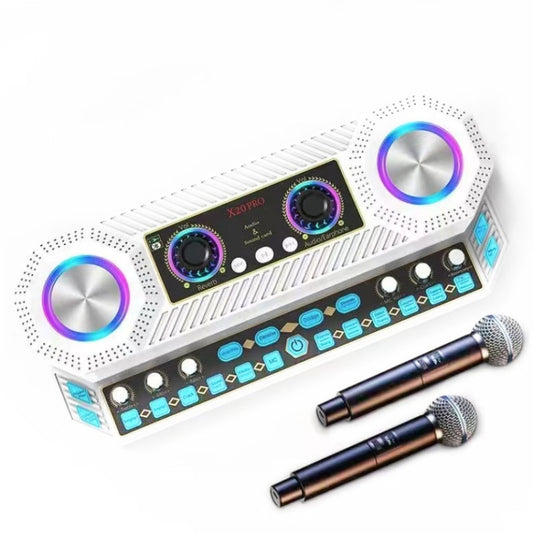 X20 Multifunction Singing Sound Card Audio Machine Square Dance Karaoke Wireless Bluetooth Speaker, X20