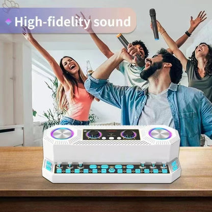 X20 Multifunction Singing Sound Card Audio Machine Square Dance Karaoke Wireless Bluetooth Speaker, X20