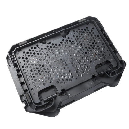 S500 Adjustable Height 5 Quiet Fans RGB Gaming Laptop Cooling Pad with Phone Holder, S500