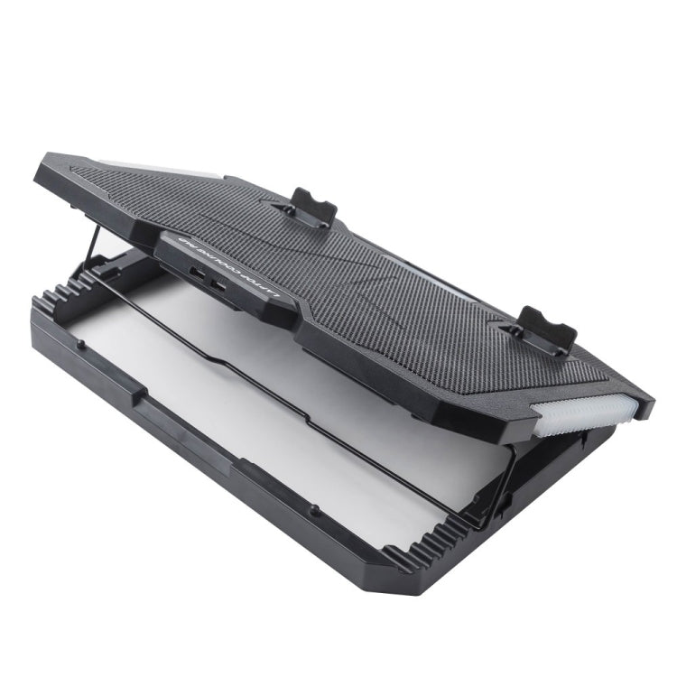 S500 Adjustable Height 5 Quiet Fans RGB Gaming Laptop Cooling Pad with Phone Holder, S500