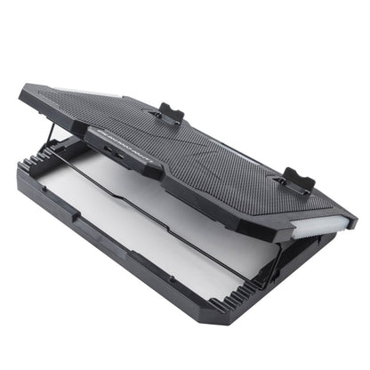 S500 Adjustable Height 5 Quiet Fans RGB Gaming Laptop Cooling Pad with Phone Holder, S500