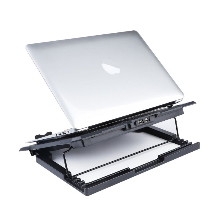 S100 One Fan Adjustable Height Dual USB Ports Laptop Cooling Pad, S100