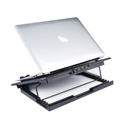 S100 One Fan Adjustable Height Dual USB Ports Laptop Cooling Pad, S100