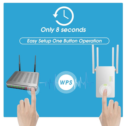U6 5Ghz Wireless WiFi Repeater 1200Mbps Router Wifi Booster 2.4G Long Range Extender, US Plug, EU Plug