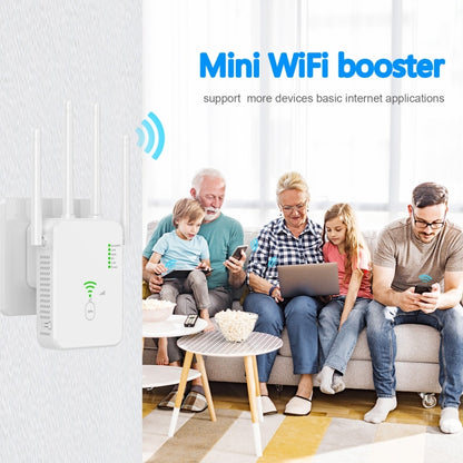 U10 1200Mbps Signal Booster WiFi Extender WiFi Antenna Dual Band 5G Wireless Signal Repeater, US Plug, EU Plug