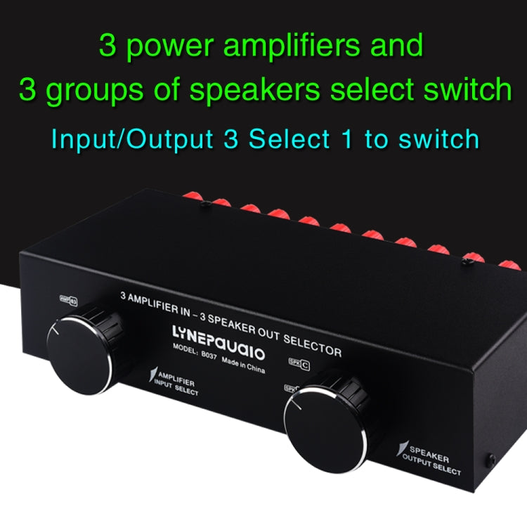 3 Input 3 Output Power Amplifier And Speaker Switcher Speaker Switch Splitter Comparator 300W Per Channel Without Loss Of Sound Quality, B037