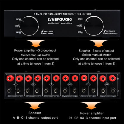 3 Input 3 Output Power Amplifier And Speaker Switcher Speaker Switch Splitter Comparator 300W Per Channel Without Loss Of Sound Quality, B037