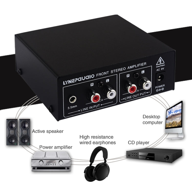Pre-Stereo Signal Amplifier Volume Booster Headphones Active Speaker Preamp Audio Amplifier, B022
