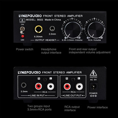 Pre-Stereo Signal Amplifier Volume Booster Headphones Active Speaker Preamp Audio Amplifier, B022