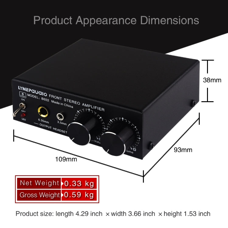 Pre-Stereo Signal Amplifier Volume Booster Headphones Active Speaker Preamp Audio Amplifier, B022