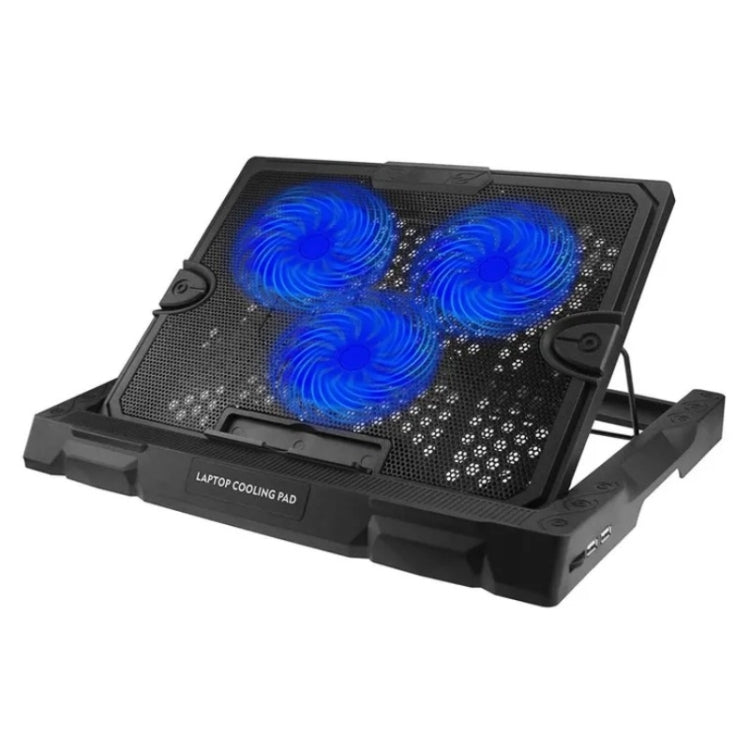 S300 3 Fan Adjustable Wind Speed Desktop Laptop Cooling Pad with Holder, S300