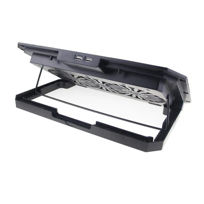 N11 USB Port 8-Gear Adjustable Height Dual Mute Fan Desktop Laptop Cooling Stand, N11