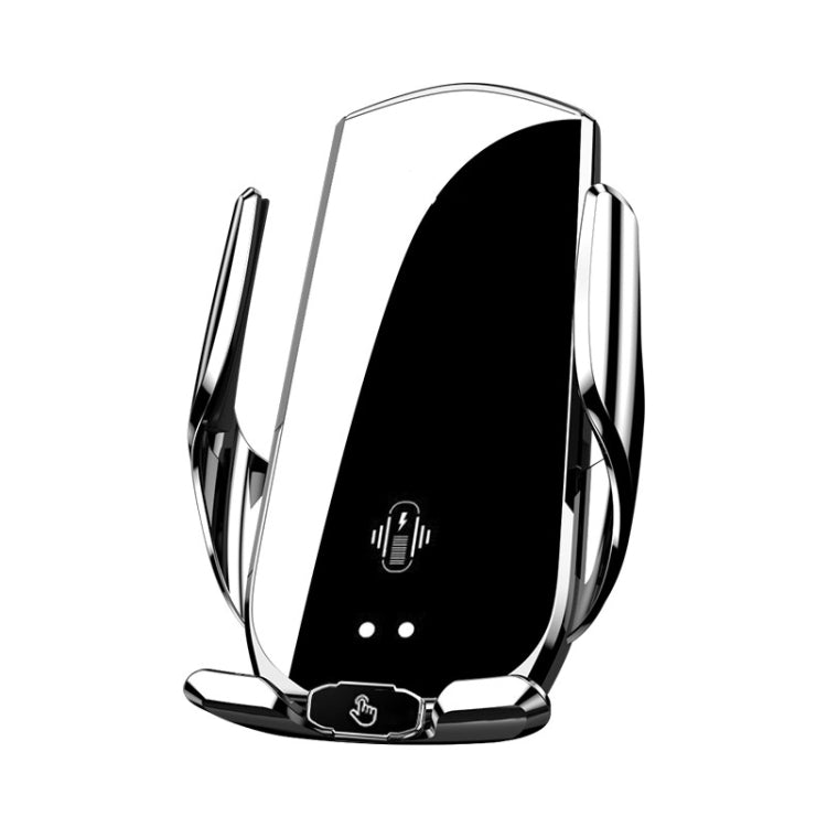 A2 Car Mobile Phone Bracket Wireless 15W Fast Charging Automatic Smart Sensor Stand, A2 (Silver), A2 (Black)2