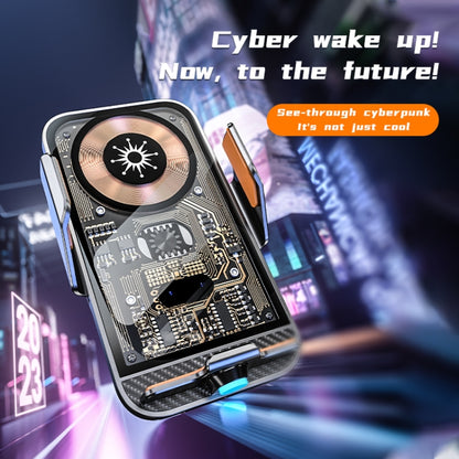 C11 Car 15W Automatically Open Transparent Type-C Wireless Charger Stand, C11 (Gold), C11 (Gray), C11 (Blue)