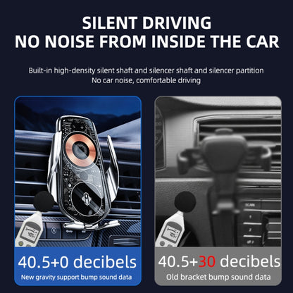 Q8 Universal Air Vent Mount Magnetic Mobile Phone Wireless Charging Car Holder, Q8 (Black), Q8 (Silver)