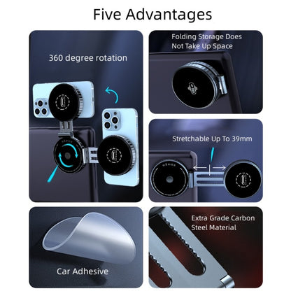 T1 For Tesla Magnetic  Scalable Foldable 360 Degree Rotary Car Mobile Phone Holder, T1