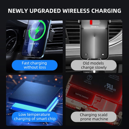A9 Car 15W Fast Charging Magnetic Auto Sensitive QI Wireless Charger, A9