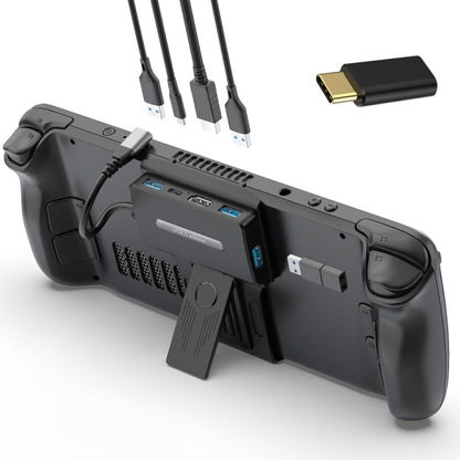 V266 For Steam Deck 5 in 1 Bracket Docking Station Charging Base Support 4K/60Hz USB3.0, V266 5 in 1
