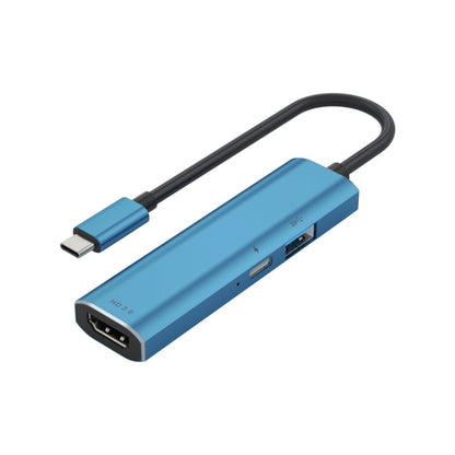 V264 3 in 1 USB-C / Type-C to USB3.0 + PD3.0 + HD2.0 3-Ports Multi Splitter Adapter OTG HUB, USB + PD + HD