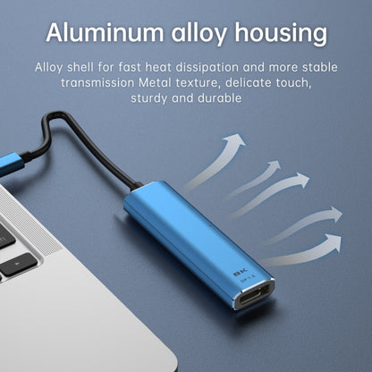V264B 3 in 1 USB-C / Type-C to USB3.0 + PD3.0 + DP1.4 3-Ports Multi Splitter Adapter OTG HUB, USB + PD + DP
