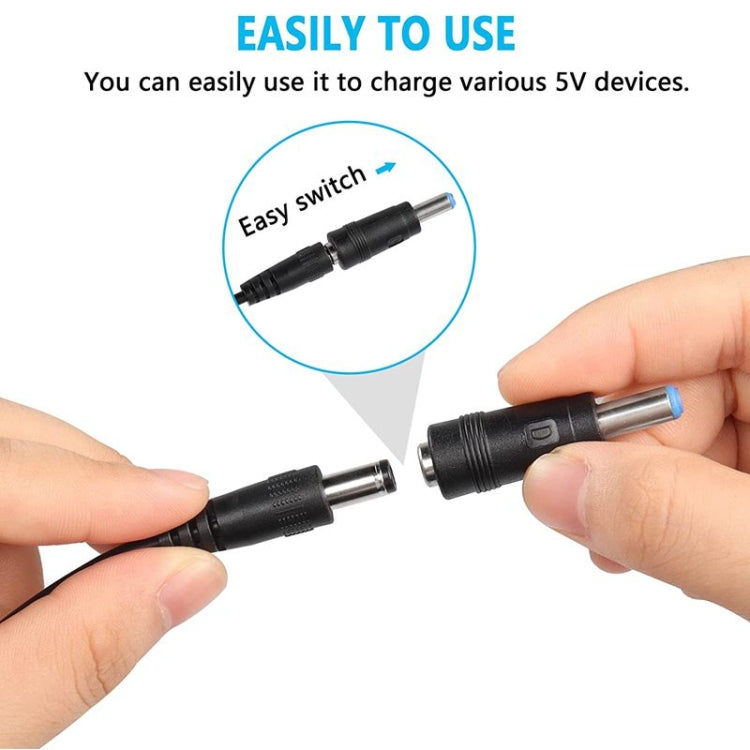 USB 5V to DC 9V 5.5mm x 2.5mm Converter Step Up Voltage Converter Power Cable with 8 Connectors, 5V to DC 9V 5.5mm x 2.5mm