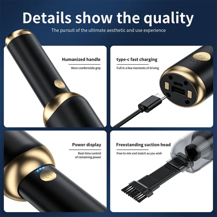 P9 Mini Portable Wireless Big Power Rechargeable Wet Dry Auto Car Vacuum Cleaner