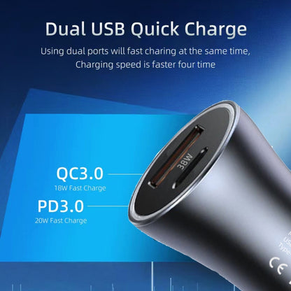 P20 38W PD3.0 20W + QC3.0 USB Safety Hammer Car Charger, P20, P20 (Black), P20 (Blue), P20 (Red)