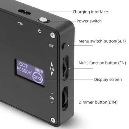 BL-P1 Portable RGB Pocket Fill Light Full Color 2500-8500K Photography Camera Light, BL-P1