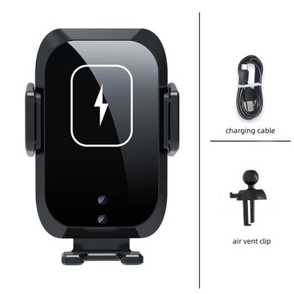 X11 Three Axle Linkage 15W Smart Touch Automatic Retractable Clip Fast Charging Wireless Car Chargers, Standard Configuration, Standard With Dashboard Bracket