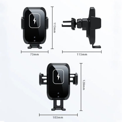 X11 Three Axle Linkage 15W Smart Touch Automatic Retractable Clip Fast Charging Wireless Car Chargers, Standard Configuration, Standard With Dashboard Bracket