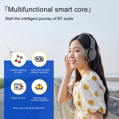 OY713 Blcak Music Headset Wireless BT5.0 Headphones Call Center Earphone With Microphone, OY713