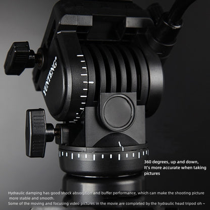 YUNTENG VCT-6006 Professional Hydraulic Head Aluminum Tripod, VCT-6006