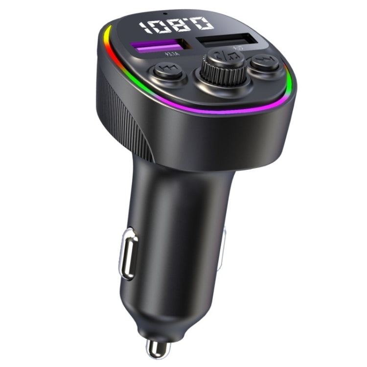 CS2 Digital Display Dual USB MP3 Player Bluetooth FM Transmitter 66W Super Fast Car Charger, CS2