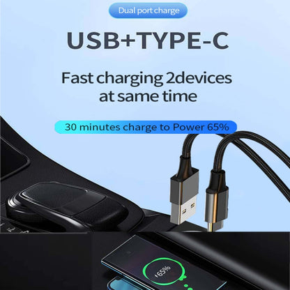 P35 48W PD30W+QC3.0 18W USB Transparent Car Quick Charge, P35 (Transparent), P35 (Transparent Blue)