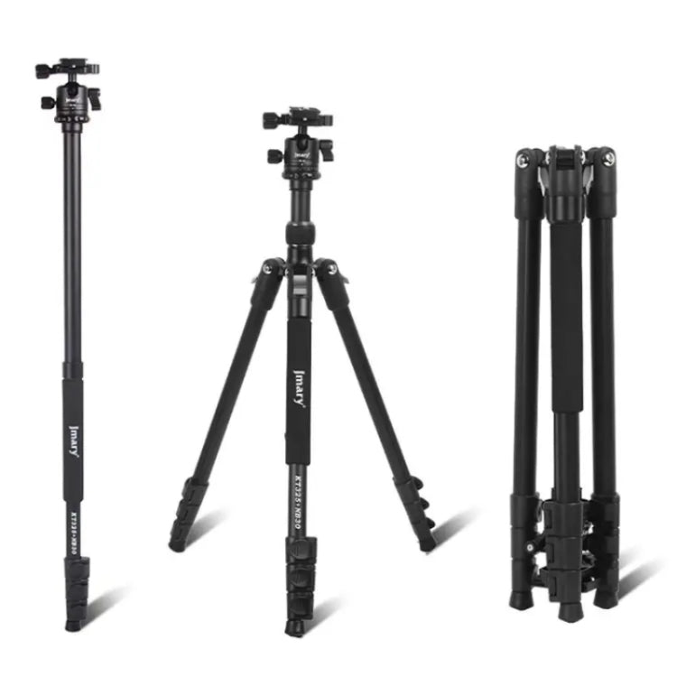 JMARY KT325+NB30 1.6m Portable Aluminum Alloy Action Camera Rotating Tripod Holder, KT325+NB30