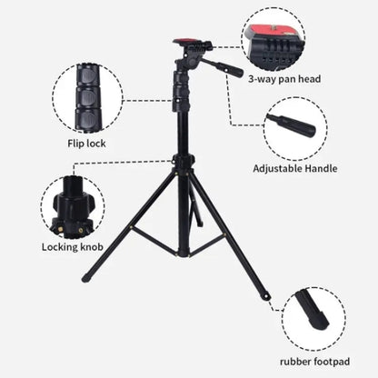 JMARY KP2206 Multi-functional Adjustable Portable Camera Tripod 1.7m Floor Stand, KP2206