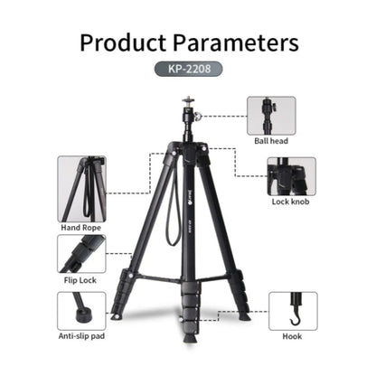 JMARY KP2208 Photography Live Streaming 1.7m Fill Light Camera Metal Tripod Holder, KP2208