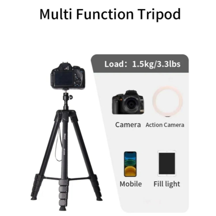 JMARY KP2208 Photography Live Streaming 1.7m Fill Light Camera Metal Tripod Holder, KP2208
