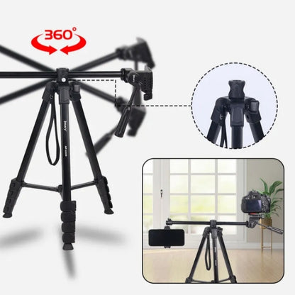 JMARY KP2209 Horizontal Extension Rod Cell Phone Camera Folding Tripod Stand, KP2209
