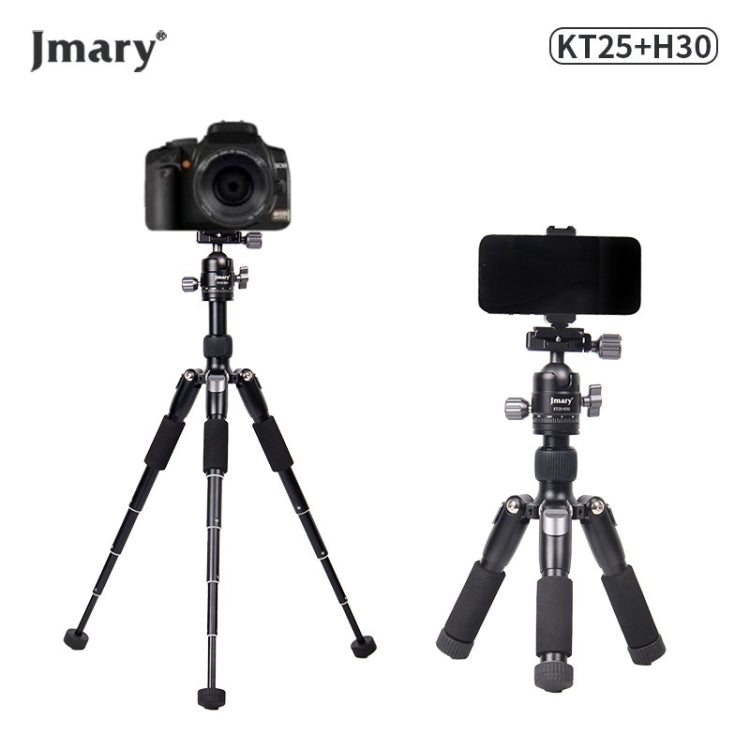 JMARY KT25+H30 For Selfie Live Streaming Lightweight Portable Desktop Mini Tripod Set, KT25+H30