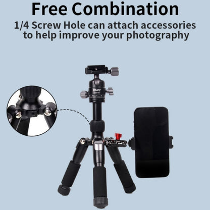 JMARY KT25+H30 For Selfie Live Streaming Lightweight Portable Desktop Mini Tripod Set, KT25+H30