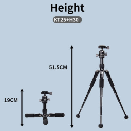 JMARY KT25+H30 For Selfie Live Streaming Lightweight Portable Desktop Mini Tripod Set, KT25+H30